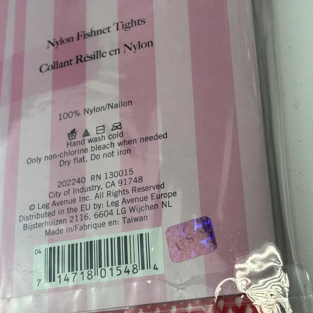 Leg Avenue Red Fishnet Tights One Size 9001 Nylon